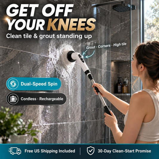 Get off your knees — clean tile and grout standing up