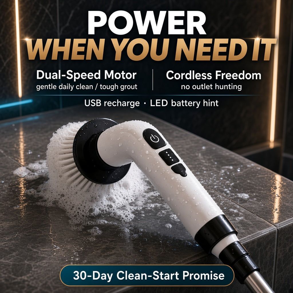 Power when you need it - dual-speed cordless scrubber