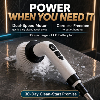 Power when you need it - dual-speed cordless scrubber