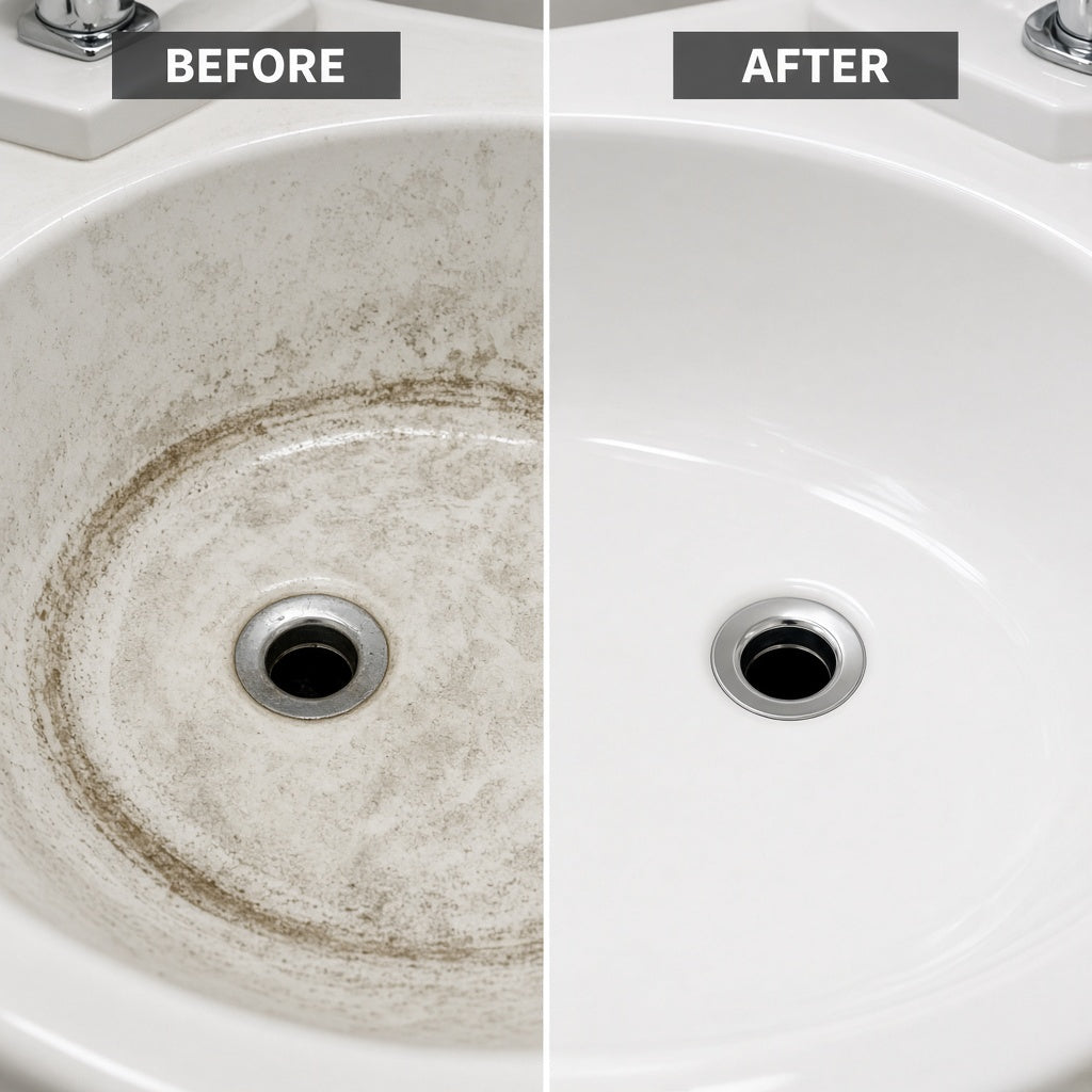 Before and after cleaning result