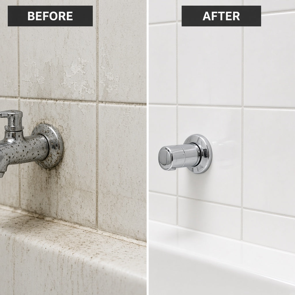 Before and after cleaning result