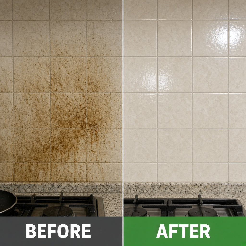 Before and after cleaning result