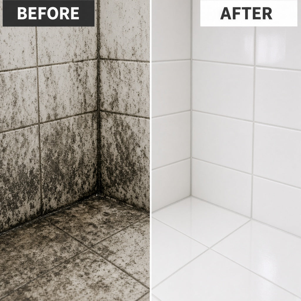 Before and after cleaning result
